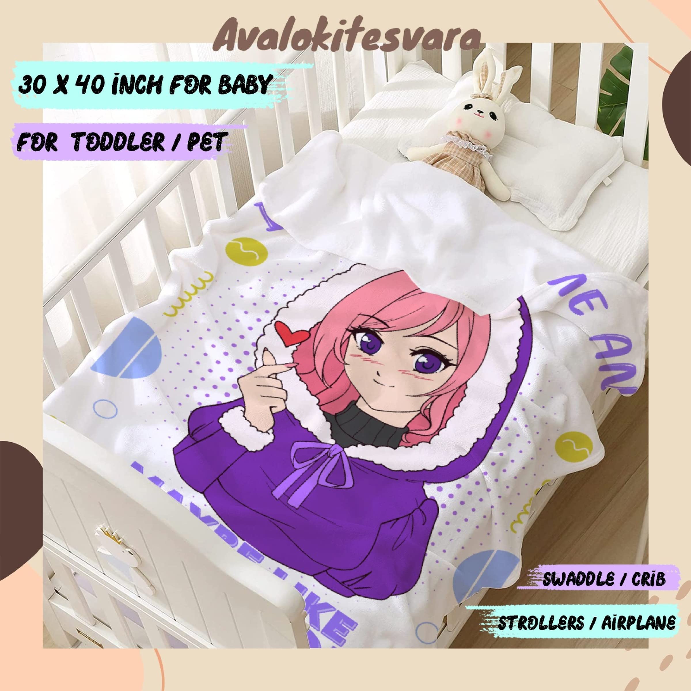 ARTBLANKET I Like Anime and Maybe Like 3 People Throw Blanket Fannel Fleece Super Soft Funny Blanket Travel Throw Blanket for Bed Couch Sofa 60x50 in for Teen Car