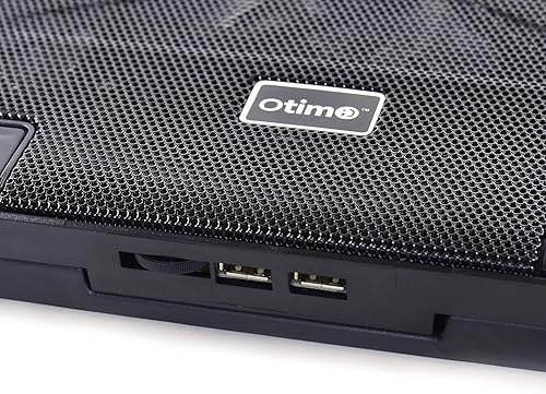 Miniatura 5 de Otimo Almohadilla de refrigeración para laptop de 12 a 17 pulgadas - 5 ventiladores ultra silenciosos - Alimentado por USB con 2 puertos - Soporte