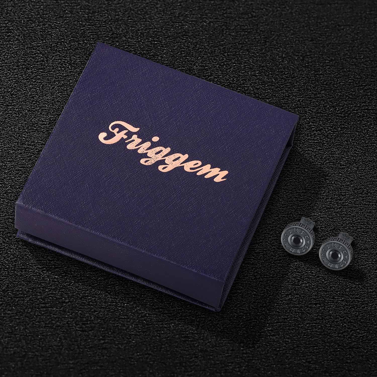 Orecchini Vichingo, Orecchini a bottone Rune Nordiche in Argento Sterling S925 Orecchini ipoallergenici, Gioielli regalo per uomo e donna