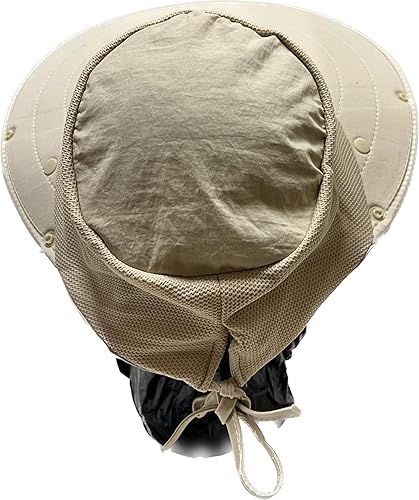 Miniatura 6 de Mrlahat Visera ancha para pesca al aire libre, gorra de pesca con solapa larga para orejas y cuello, unisex