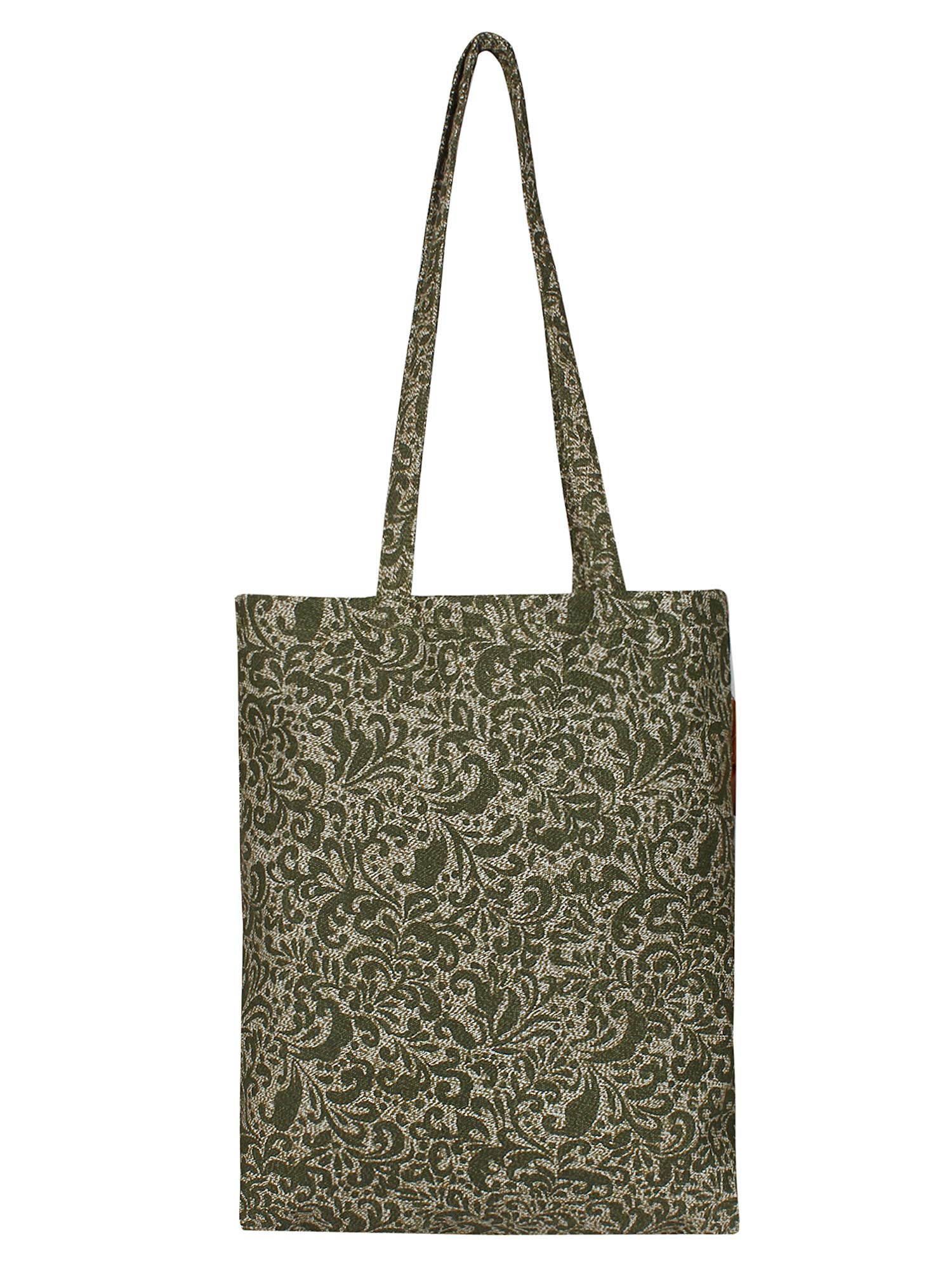 Anekaant Women's Canvas Eco-Friendly Abstract Print Shoulder Bag (Green) 1