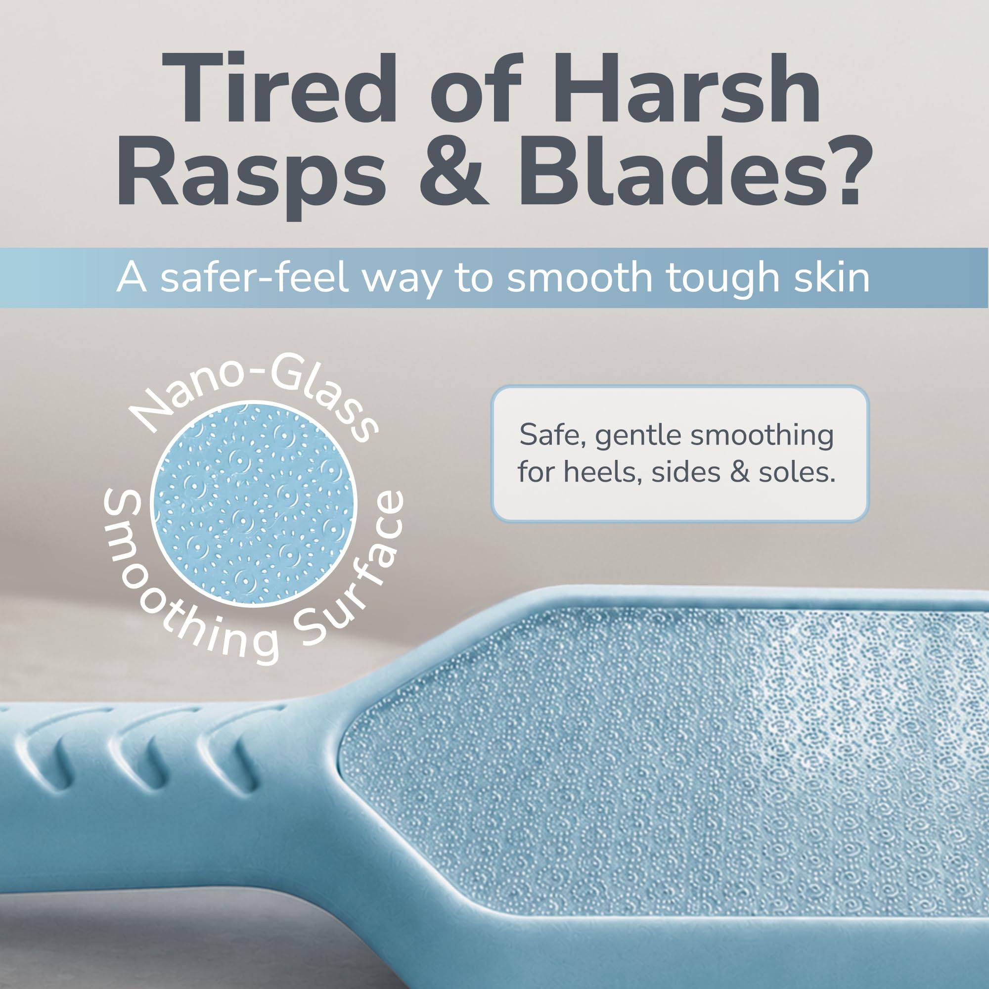 SILKLE Silikon Fuß Hornhautentferner - Nano-Glas-Fußfeile für abgestorbene Haut und rissige Fersen - Hornhautentferner für Füße & harte Haut - Ergonomischer Fußschrubber & Peeling für weiche, glatte