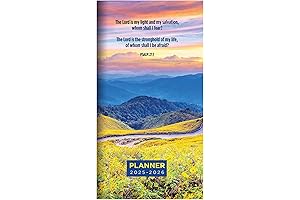TF PUBLISHING 2025-2026 Bible Verses 2-Year Small Monthly Pocket Planner: Inspired Bible...