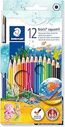 Lápis de Cor Aquarelável, Staedtler, Noris, 144 10NC1212, 12 Cores
