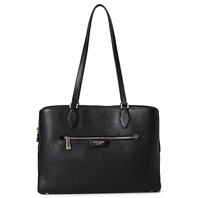 Kate Spade New York Hudson Pebbled Leather Work Tote Tote Handbags Black