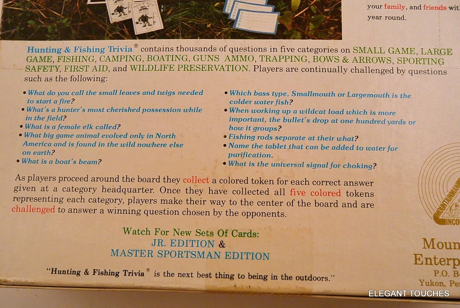 Hunting, Fishing, & Camping Trivia Game