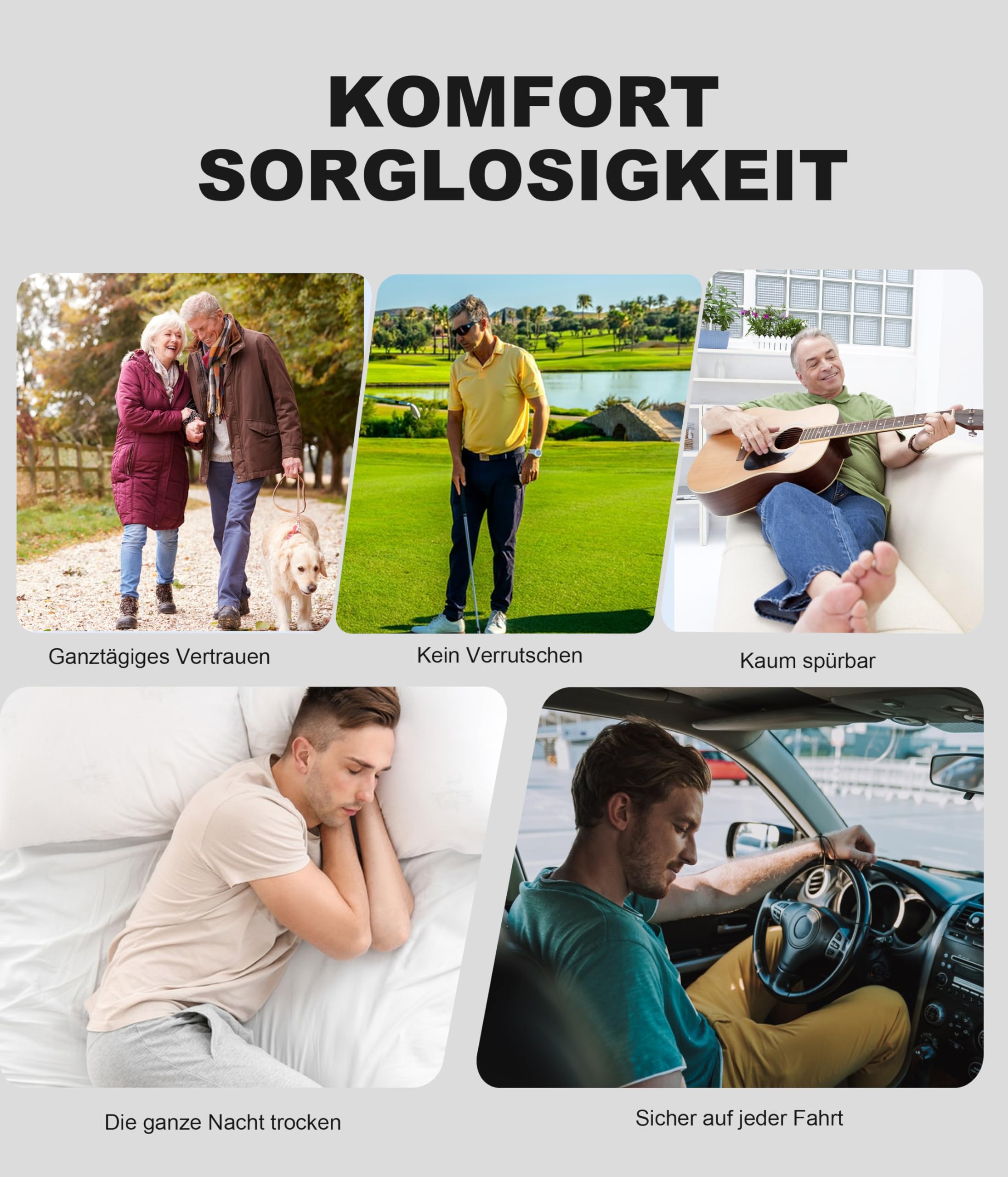 5er Pack Inkontinenz Pants Männer,Waschbare Baumwolle Inkontinenz Boxershorts,80ml Saugfähige Wiederverwendbare Auslaufsichere Unterwäsche(Mehrfarbig01,XL)