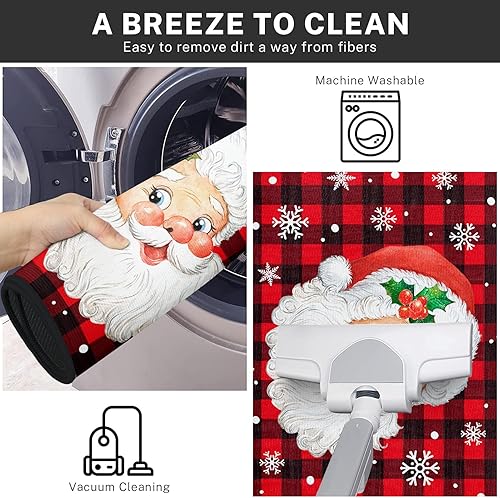 Miniatura 6 de Tayney Juego de 2 alfombras y tapetes de cocina antideslizantes y lavables, color gris y blanco, moderno, abstracto, para piso, pintura geométrica,