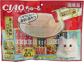 「未開封」チャオ ちゅ〜る まぐろバラエティ 4種(14g*40本入) ×②袋 チャオ ちゅ〜る まぐろバラエティ ( 14g*20本入 )/ : 爽快