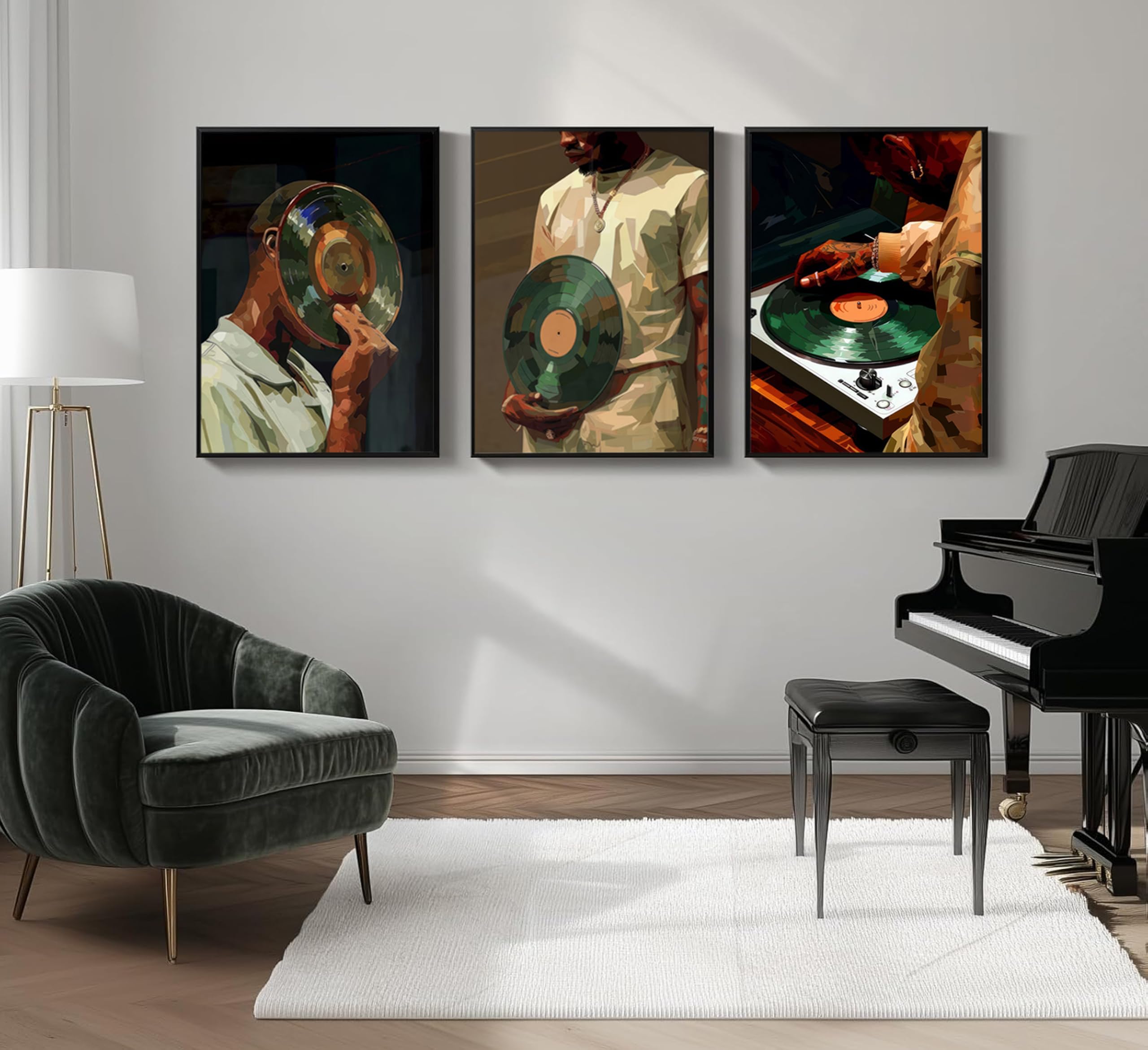 アート・デザイン・音楽 Black Male Amazon.com: Black Men Canvas Wall Art African American Black Man