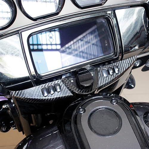 Miniatura 7 de POWERJAMES - Cubierta para panel de tablero de fibra de carbono para Harley Street Glide ST Ultra Limited Electra Glide 2014-2023