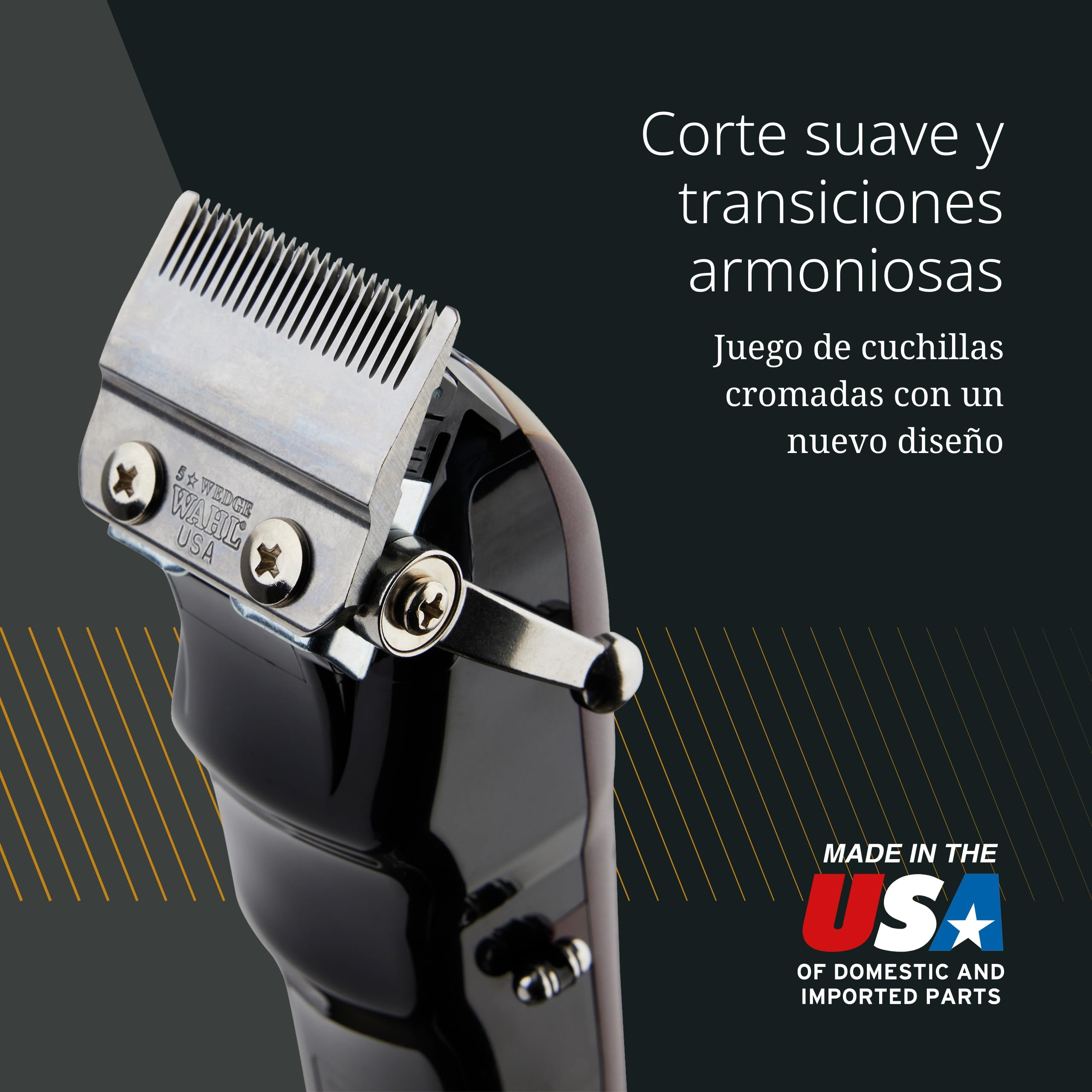 Wahl Cordless Legend, Cortapelos Inalámbrico para Degradados | Cortapelos Inalámbrico, Motor de Alto Rendimiento, 8 Peines, hasta 100 Minutos de Autonomía, para Degradados y Pelo Grueso