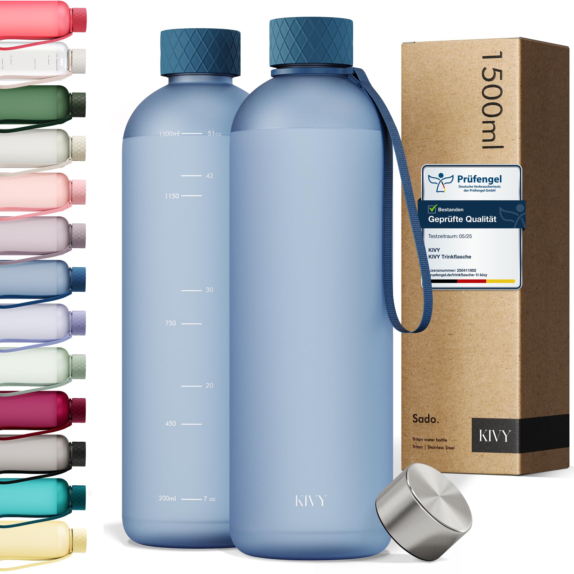 KIVY Tritan-Wasserflasche der 2. Generation