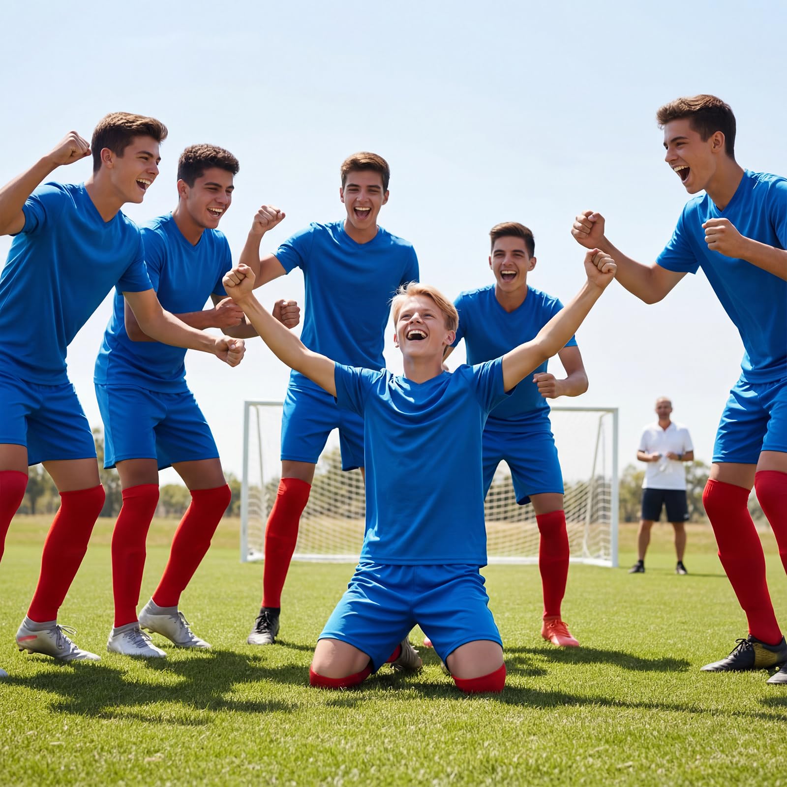 Calzettoni da calcio per bambini, 3 paia, elastici, senza calze e tubes, calzini sportivi, traspiranti, per bambini e ragazzi, ideali per calcio, basket, ciclismo, corsa