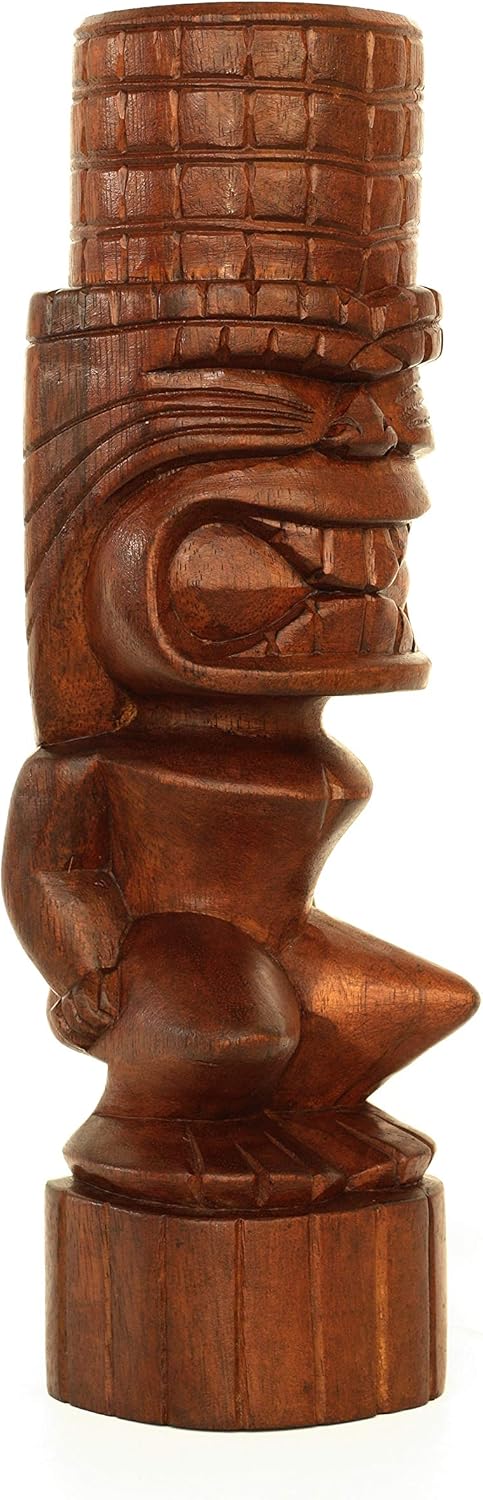 Up To 40% OFF G6 Collection 12 Solid Wooden Handmade Primitive Big Mouth Tribal Statue Sculpture Tiki Bar Handcrafted Unique Gift Art Decorative Home Decor Accent Figurine Decoration Hand Carved Wood Big Mouth