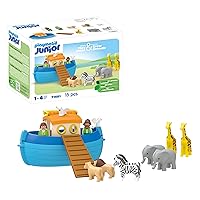 Playmobil Junior 71681 Arca di Noè portatile, inclusa rampa e nove animali