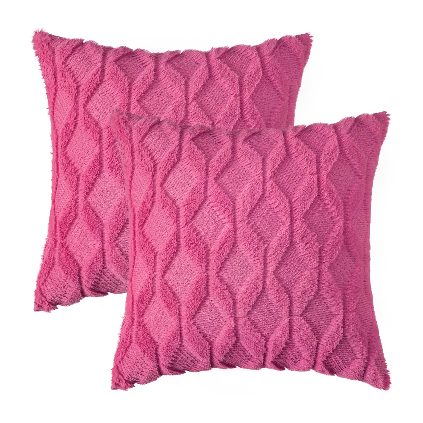 Hot Pink Polka Dot Pillow Covers 18x18 Inch Set Of 2 Yellow Grey Outdoor Decor Throw Pillows For Couch Modern Boho Watercolor Aesthetic Decorative Cushion Cases For Home Sofa Bed Decorations-407941