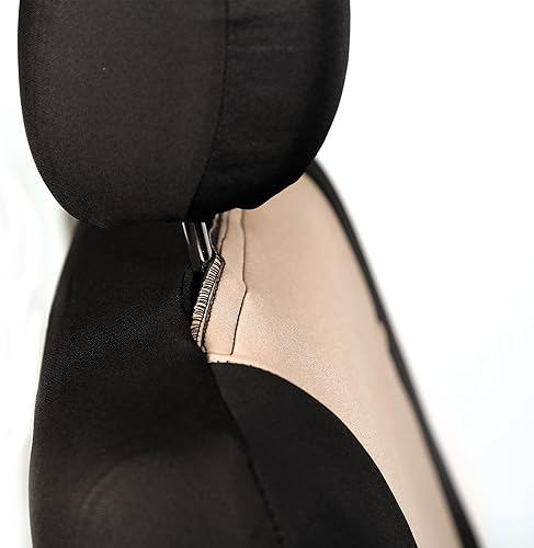 Miniatura 3 de FH Group - Juego fundas para asientos de automóvil de respaldo bajo con reposacabezas extraíble de neopreno azul, ajuste universal, compatible con