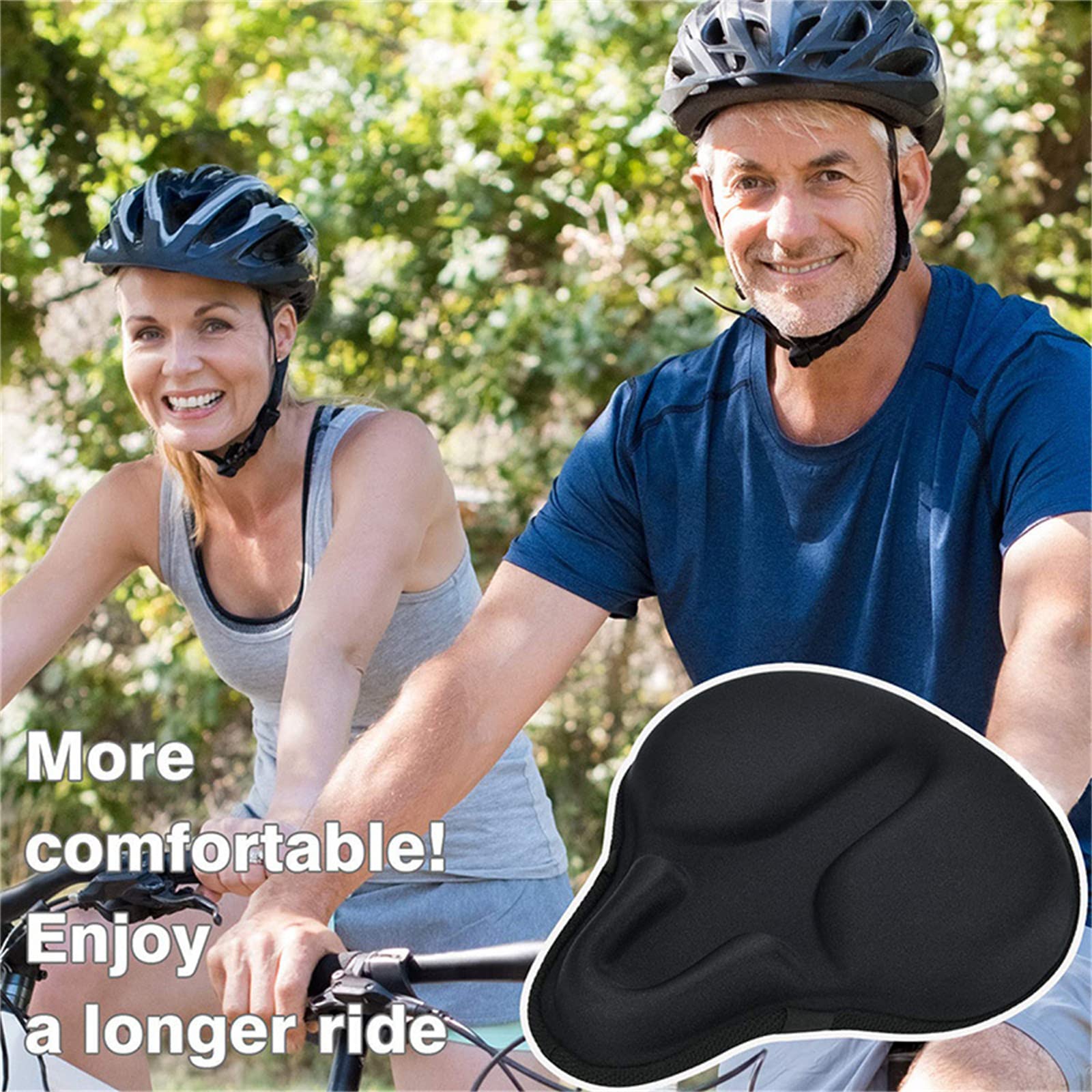 Comoda Fodera per Cuscino per Sedile Bici Imbottita in Gel per Uomo Donna Sella per Cyclette Extra Morbida per Cyclette/Ginnastica/Indoor/Montagna/Biciclette da Strada