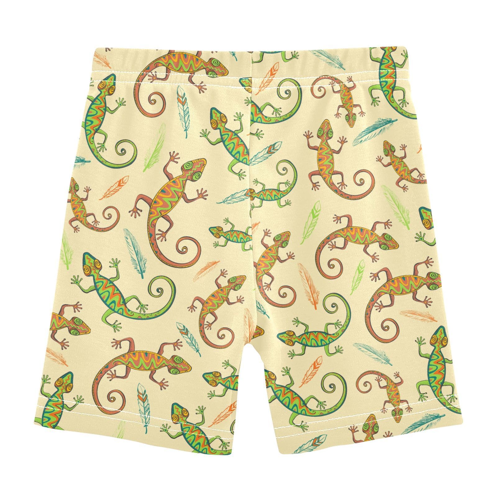 JHKKU Girls Geckos Shorts Cotton Cartwheel Bike Kids Biker Under Dress Dance Short Girl Clothes 4T