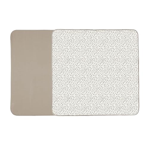 Toddlekind Pretty Practical Mat 100% algodón orgánico de 47 x 47 pulgadas, reversible, portátil, de viaje, portátil, interiorexterior, para