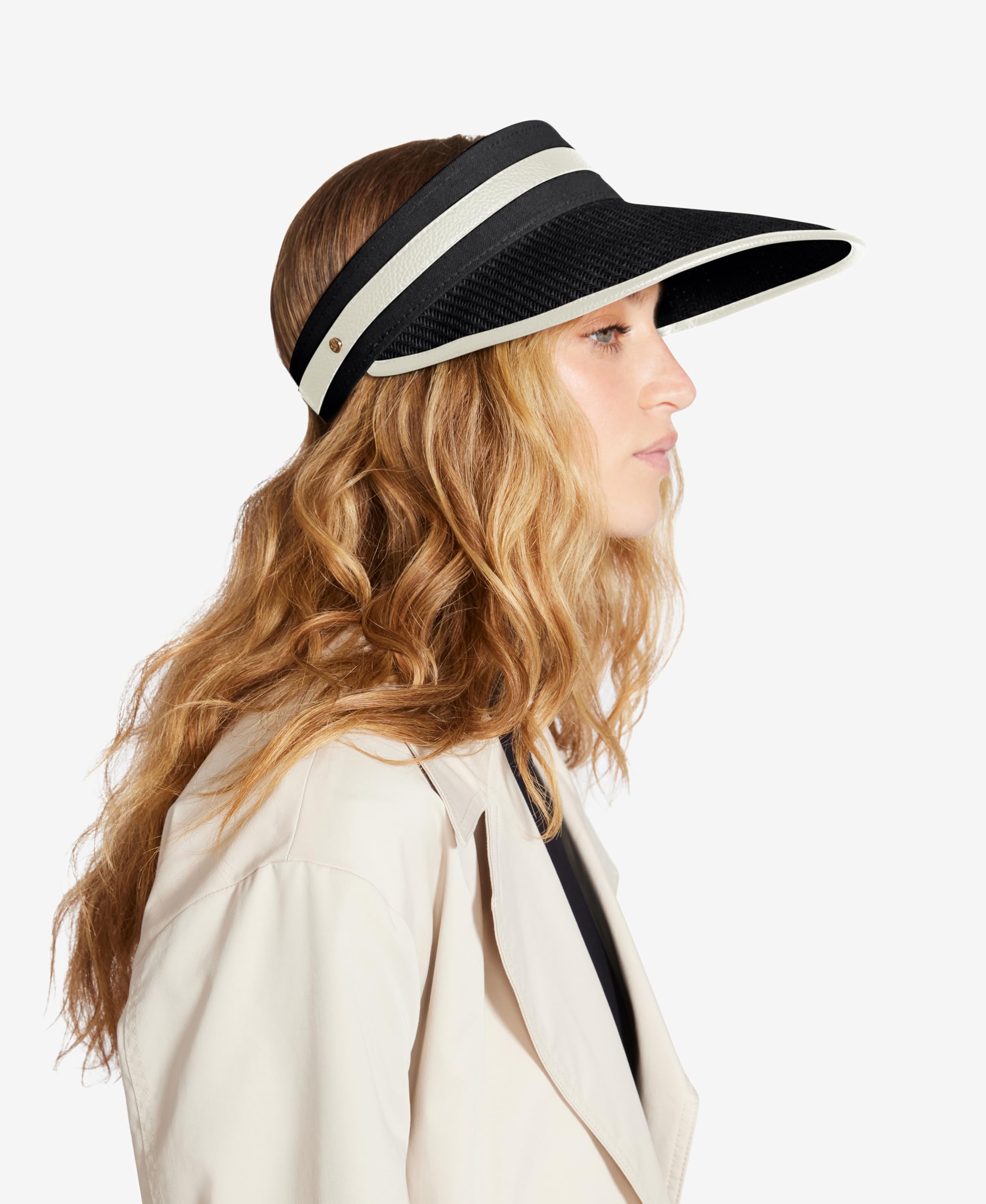Steve Madden Mirage Visor, Negro, Talla única para Mujer
