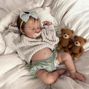 Zero Pam Realistic Reborn Baby Dolls Girls, 20 Inch Sleeping Realistic Baby Dolls Girl, Real Looking Newborn Babies Doll that Look Real, Waterproof Newborn Babys Doll for Girls Toys