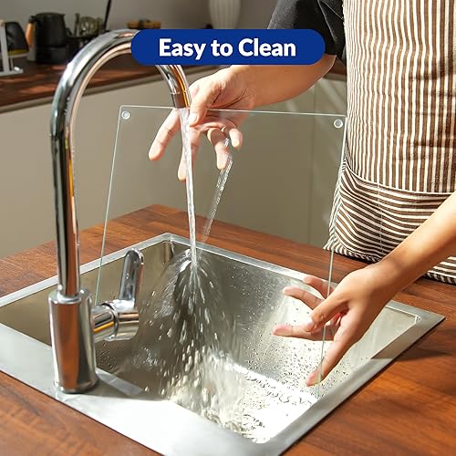 Miniatura 9 de Tabla de cortar de vidrio Kitchenville 16"x12" Protector de encimera de vidrio templado para cocina - Duradero - Resistente a los arañazos, a prueba