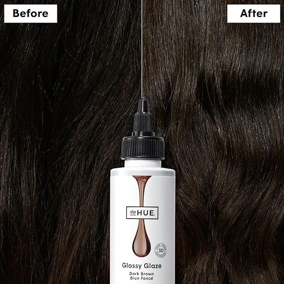 dpHUE Root Touch-Up Kit, Dark Brown + Glossy Glaze, Dark Brown (4 fl oz) - Paraben, SLS & SLES Sulfate Free - Leaping Bunny Certified