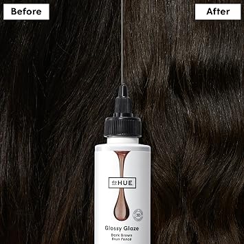 dpHUE Root Touch-Up Kit, Dark Brown + Glossy Glaze, Dark Brown (4 fl oz) - Paraben, SLS & SLES Sulfate Free - Leaping Bunny Certified