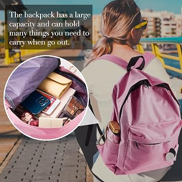 Amylove 24 Pcs 15 Inch School Backpacks, Bulk Book Bags, Macaron