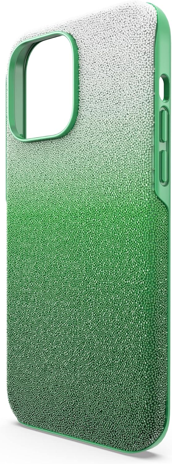 Swarovski High Phone Case for iPhone 14 Pro Max with Green Crystals in Ombre Effect, Part of The High Collection