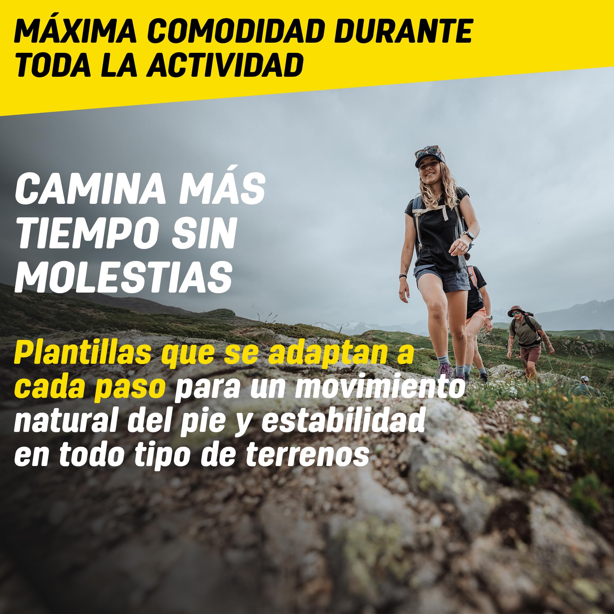 Sidas Outdoor Gel, Plantillas de Gel para Calzado de Diario y para Caminar, Plantillas para Actividades Outdoor, Transpirabilidad, Distribución de Impactos, Sujeción del pie