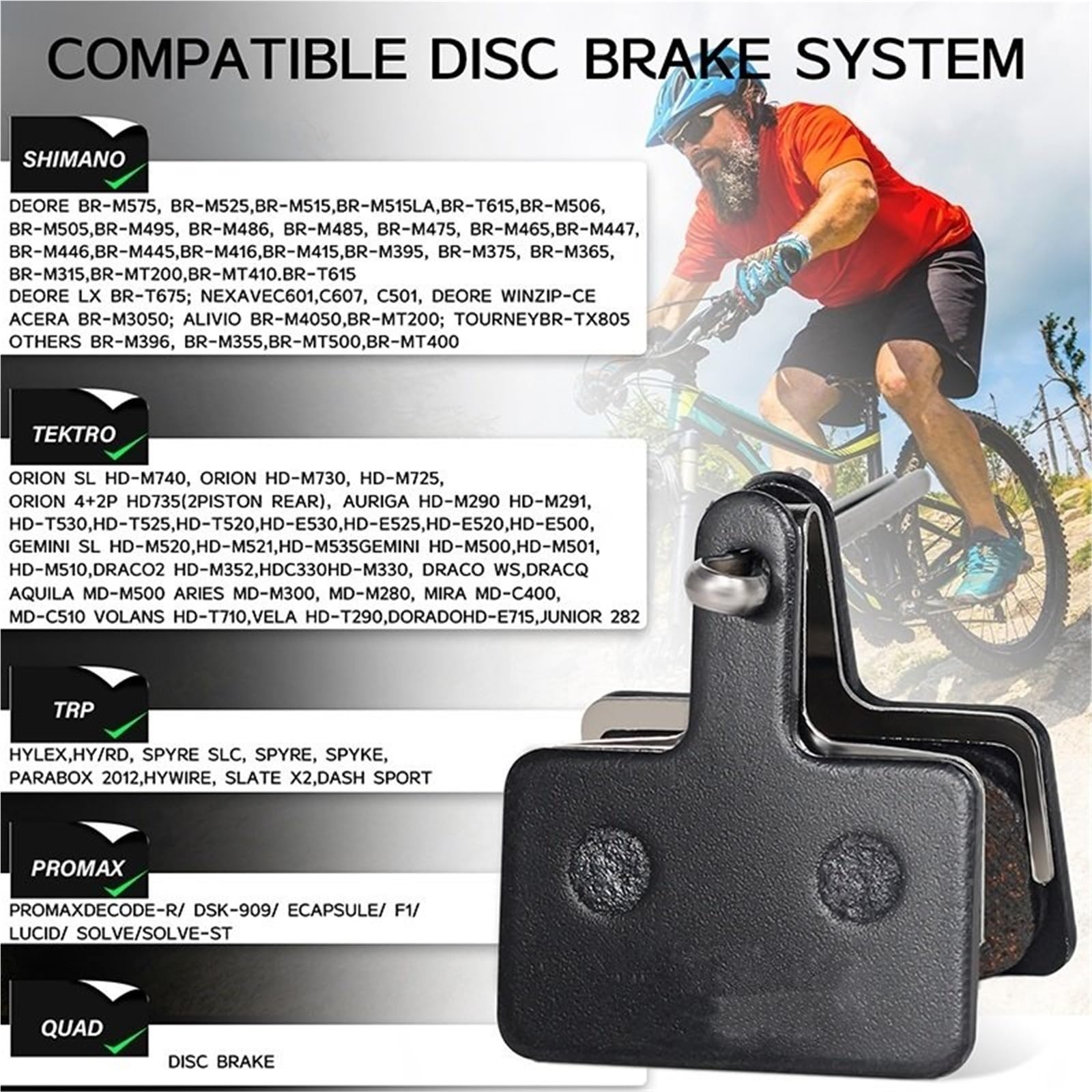 Scheibenbremsen Passend für SHIMANO B01S B05S Halbmetall-Mountainbike-Scheibenbremsbeläge, halbmetallische hydraulische Bremsbeläge für Fahrräder Bremssattel(Semi-Metal 10Pairs)
