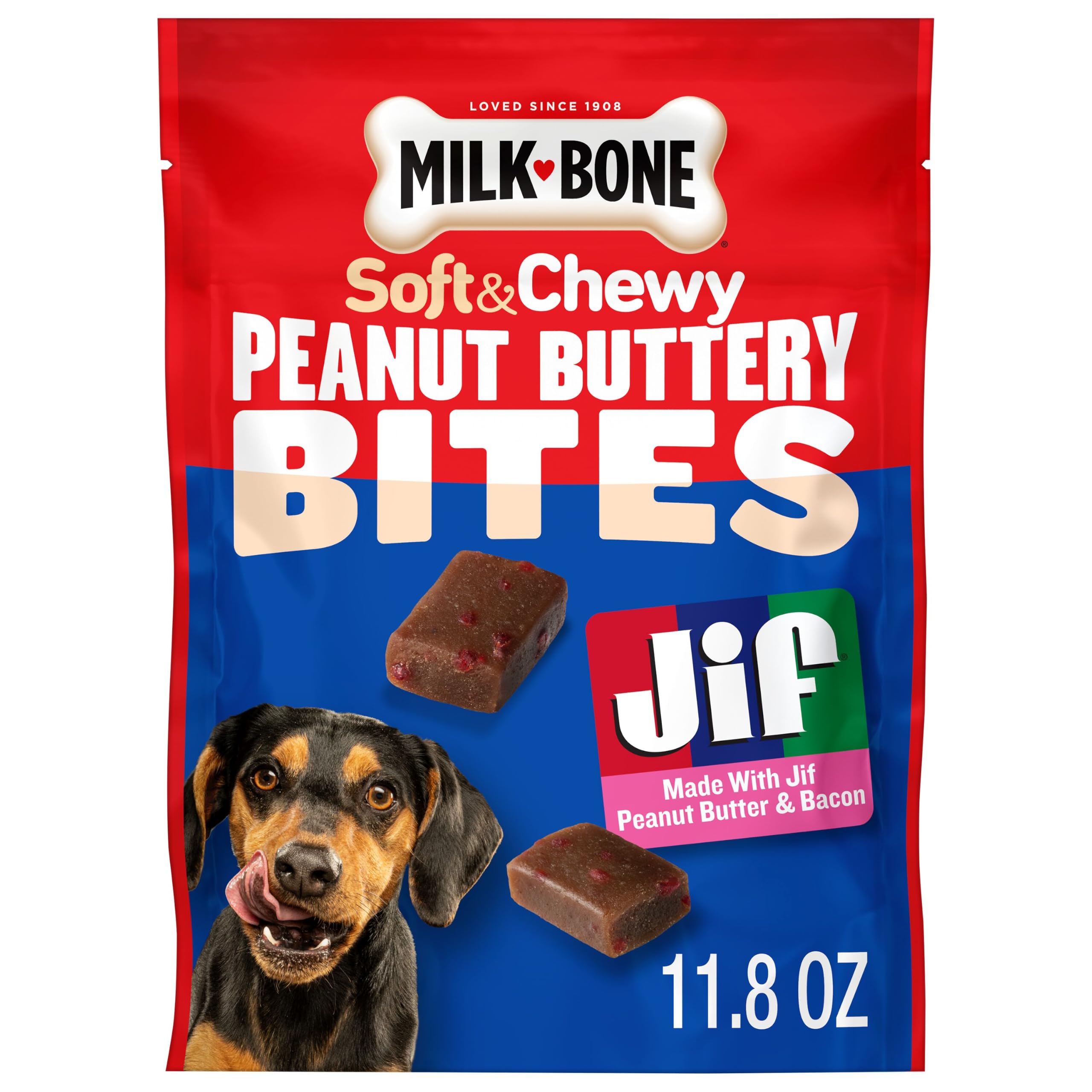 Milk-Bone Soft &amp; Chewy Peanut Buttery Bites, 11.8 Oz. Bag