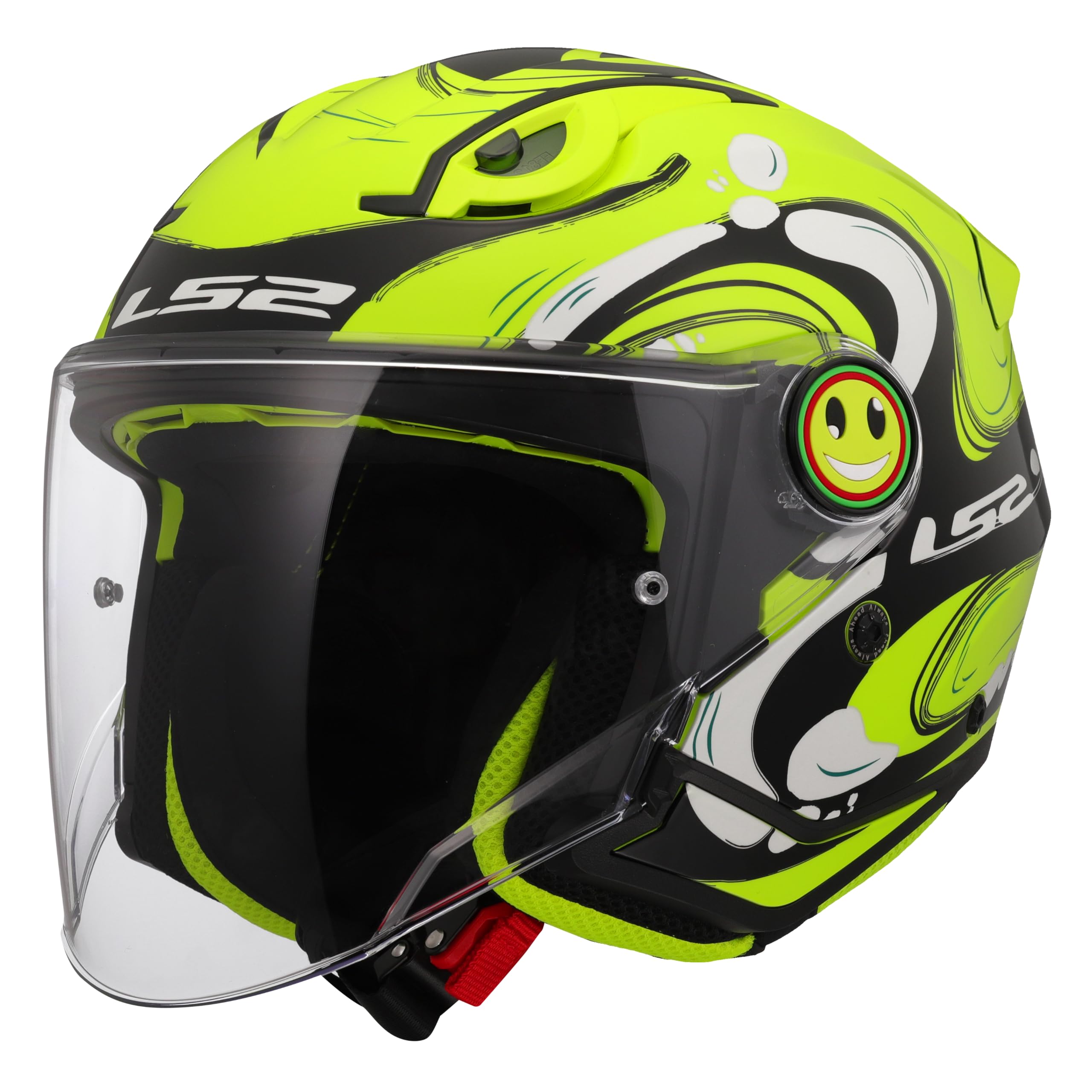 LS2, Casco Moto Jet Bambino FUNNY II GLUP Gloss H-V Yellow, S