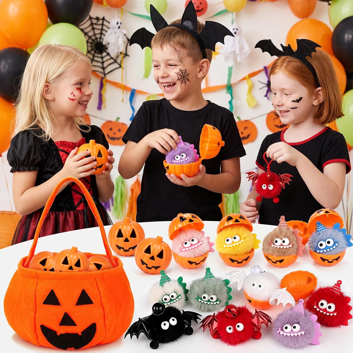 Halloween Plush Keychain Toys Bulk, Halloween Party Favors for Kids Gifts image 2