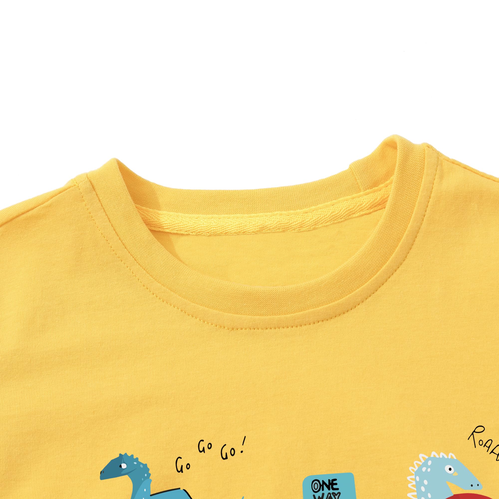 Jungen T-Shirts Baumwolle 3-8 Jahre | 3er-Pack Sommer Tshirt Baby-Jungen Kurzarm Rundhals Bagger Dinosaurier Tops für Kinder 98 104 110 116 122 128