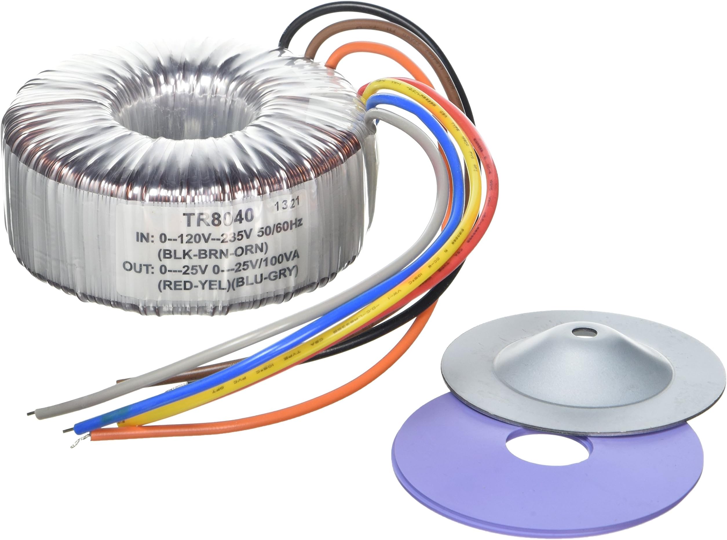 123012 Toroidal Transformer, 100VA, 2 X 25 V