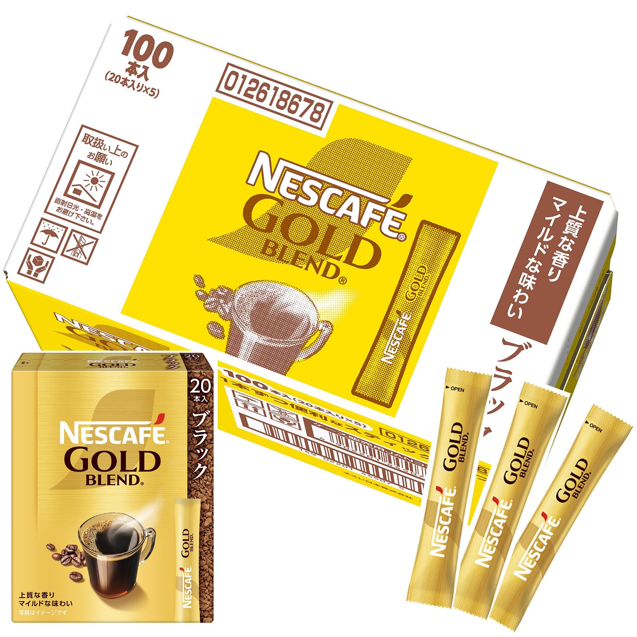 【 スティックコーヒー 大容量 】ネスカフェ ゴールドブレンド スティック ブラック 100本【 個包装 】【 ブラックコーヒー 】【 インスタント 】