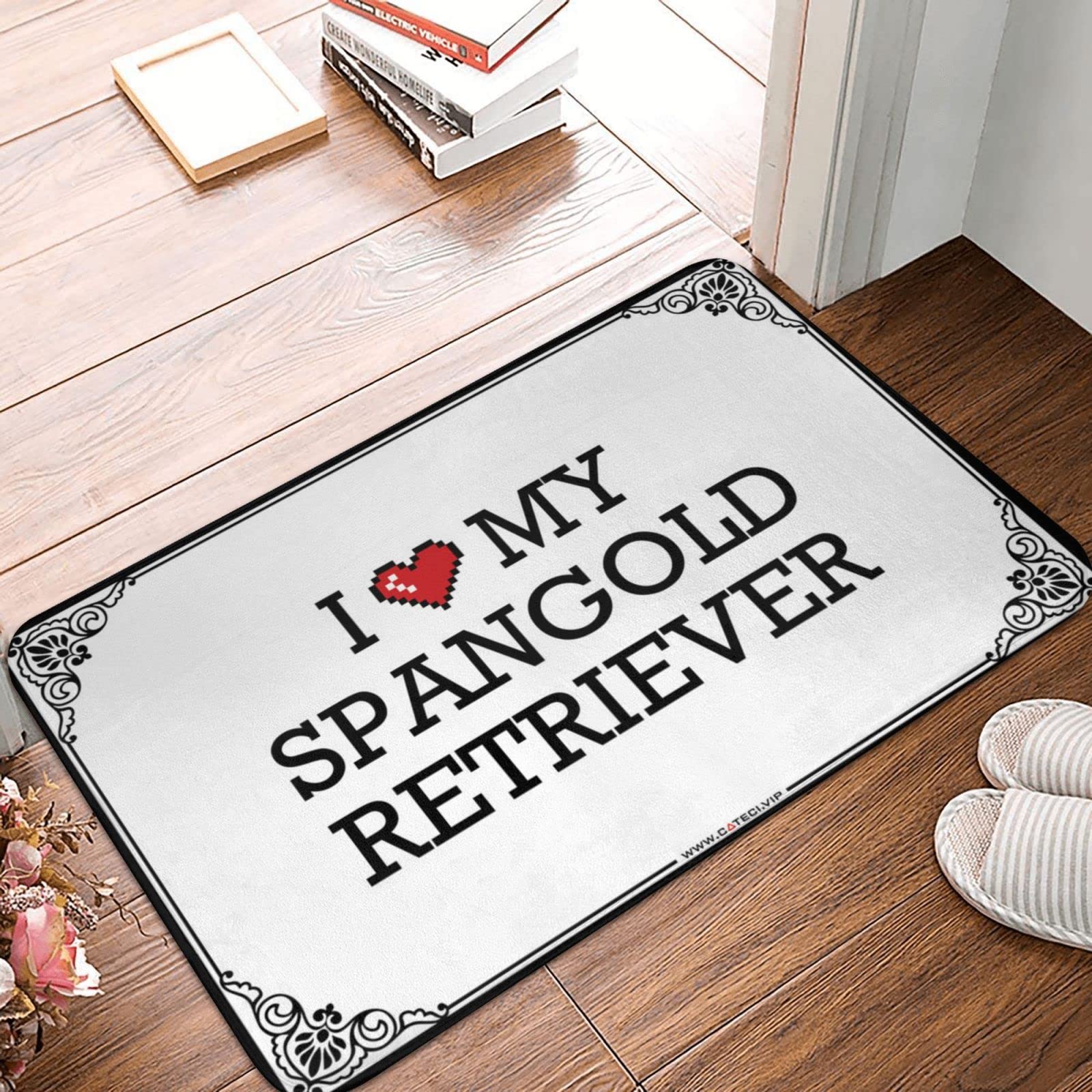 Tapis de cuisine I Love My Spangold Retriever football tapis rembourré 50x80cm