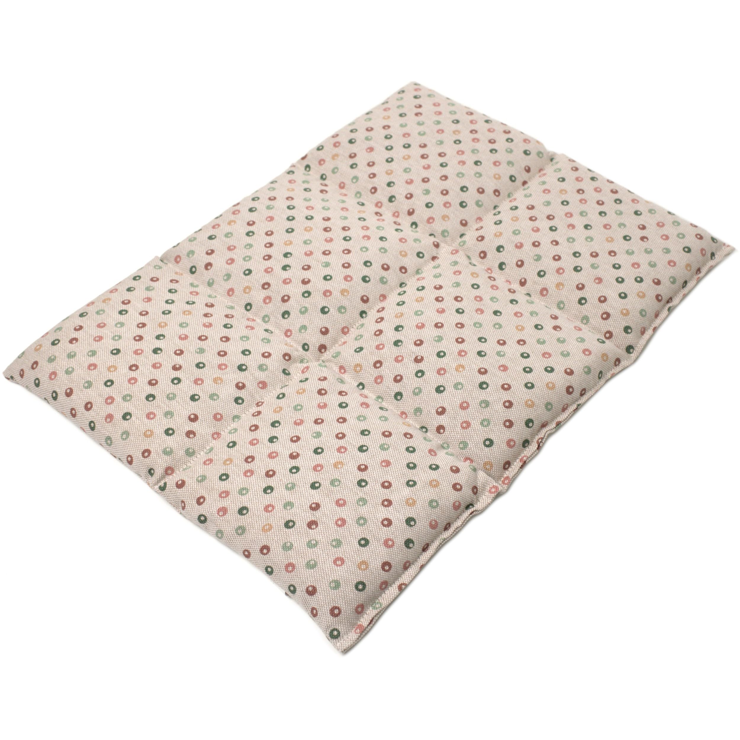 Coussin de seigle et de blé - Coussin aux grains de blé et de seigle Bio - 40x30 6 compartiments - pois multicolores- Coton Bio - Coussin thermique - Bouillotte sèche chaude ou froide