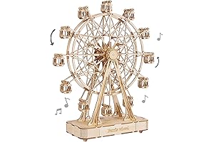 Rolife Ferris Wheel Wooden Puzzle Music Box: A Handmade Masterpiece