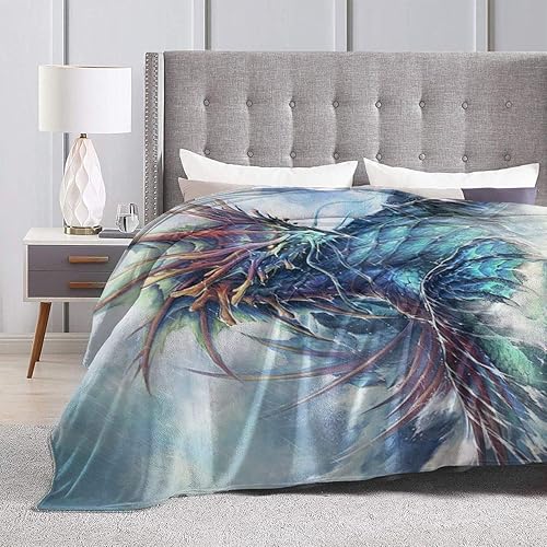 Miniatura 3 de WAZHIJIA Mighty Dragon - Manta de forro polar, mullidas y cálidas para ropa de cama de invierno, sofá y felpa para decoración de hogar, idea de