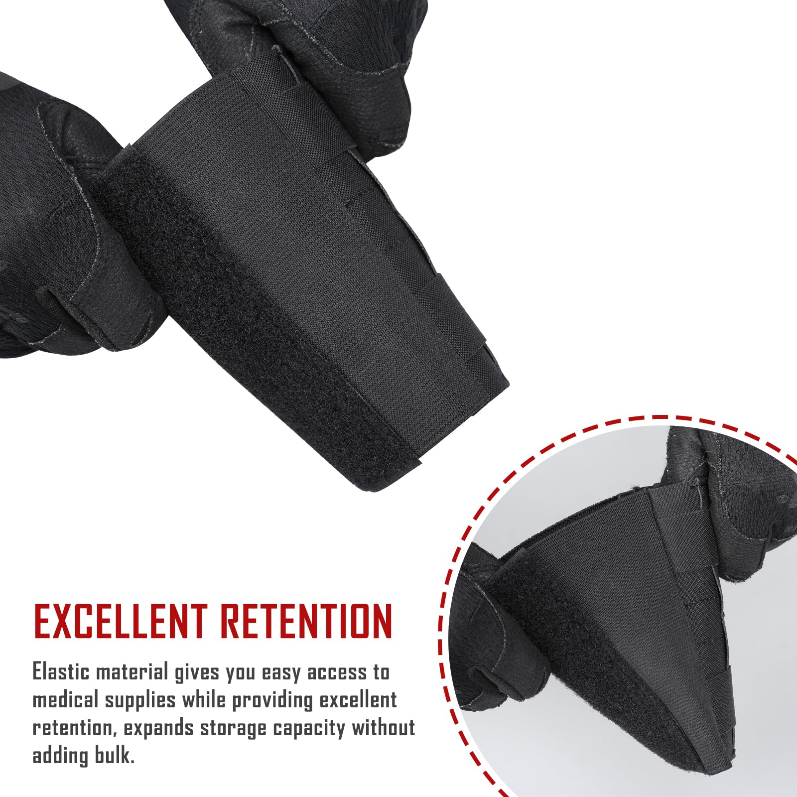 LIVANS Molle IFAK Micro Pochette de traumatisme, Ceinture Tactique de Premiers Secours IFAK Sac médical EMT Survie d'urgence Petite Pochette Portable EDC avec hamac Garrot pour Ceinture de Service