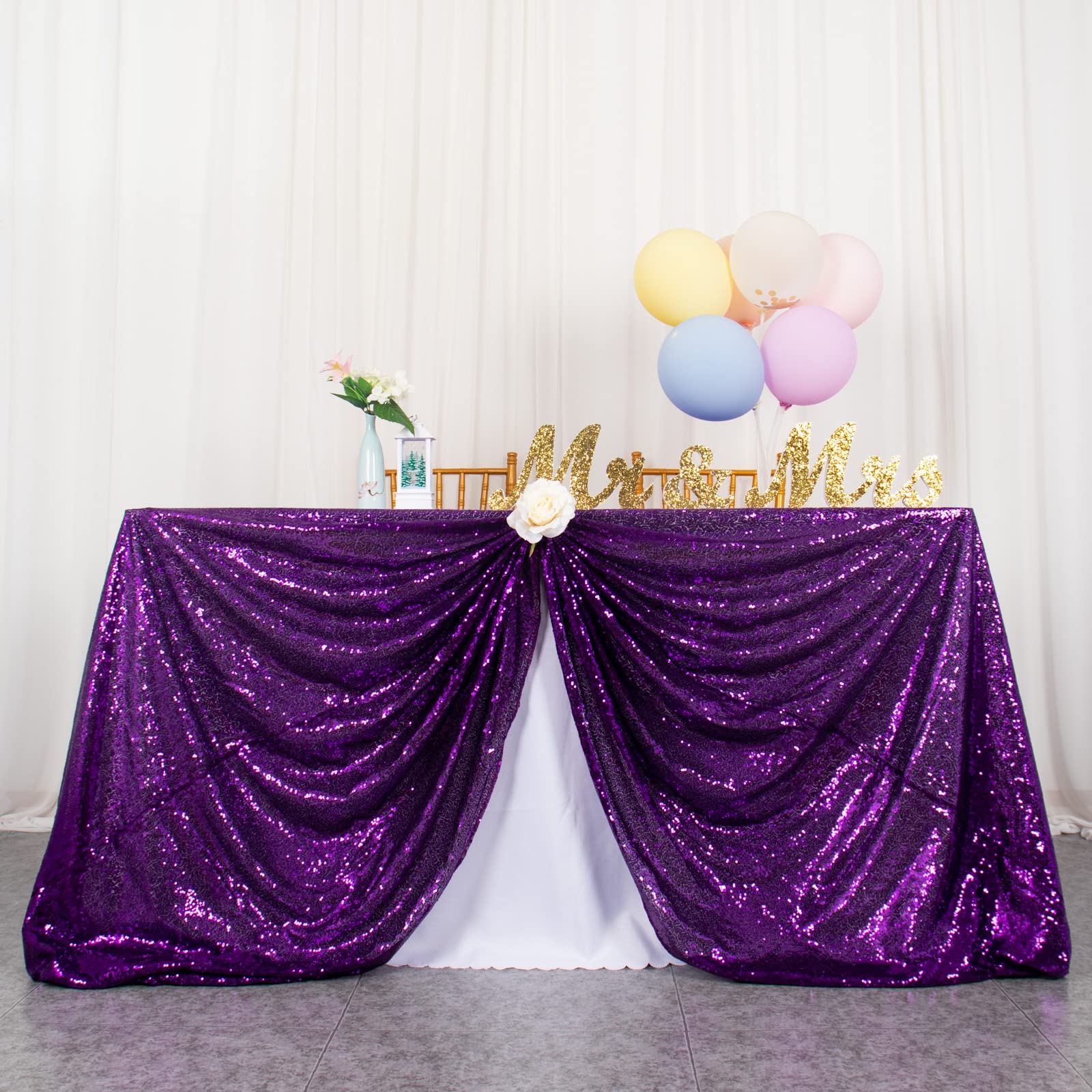 Amazon.com: ShiDianYi Sequin Tablecloth Rectangle 50x72-Inch