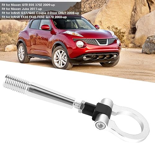 Miniatura 2 de Gancho de remolque, gancho de remolque para JDM estilo tornillo en pista Racing anillo de remolque para Nissan GTR R35 370Z 2009 hasta para Nissan