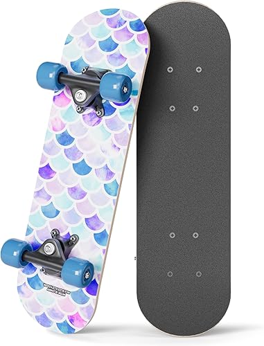 Mini monopatín para niños y principiantes de Rude Boyz  Aprende patinaje con estilo  Mini tabla Cruiser de madera para niños y niñas de 3 a 5 años