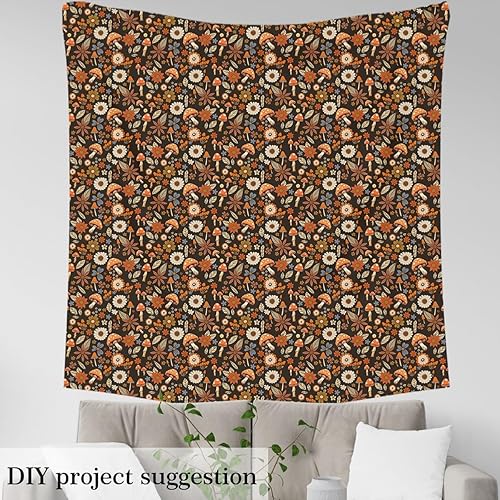 Vista 22 de Erosebridal The Yards - Tela floral de The Yard, tela de decoración de hojas retro, tela de tapicería de flores de hortensias de abejas de granja