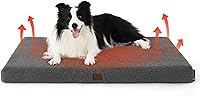 Vista 27 de Bedsure - Cama ortopédica extragrande para perros, con funda extraíble lavable, tapete de espuma con forma de huevera para jaula de mascota, apta